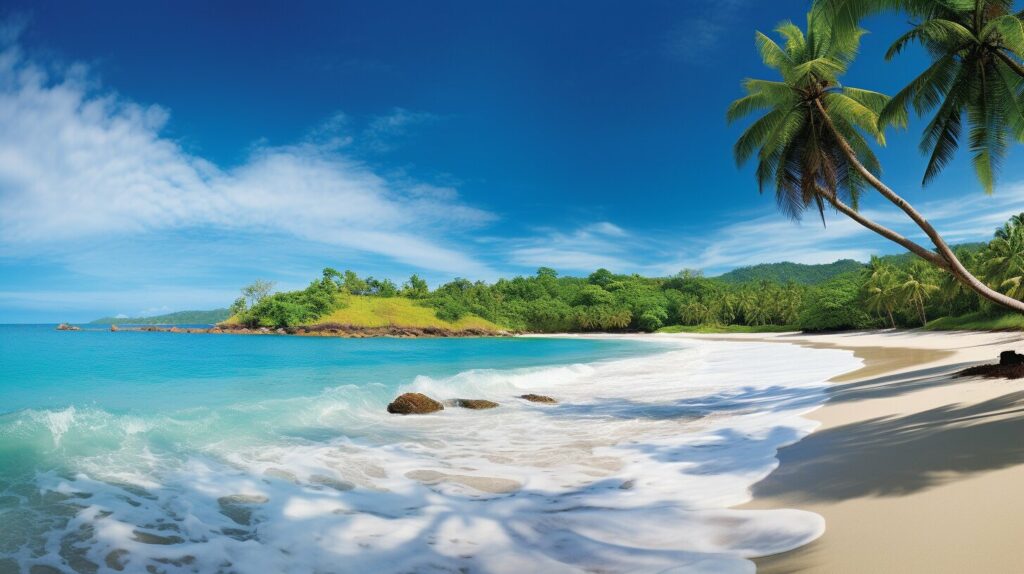 Costa Rican beach scene