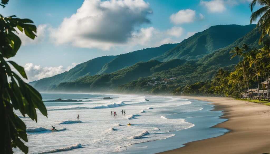 surfers in Jaco Beach