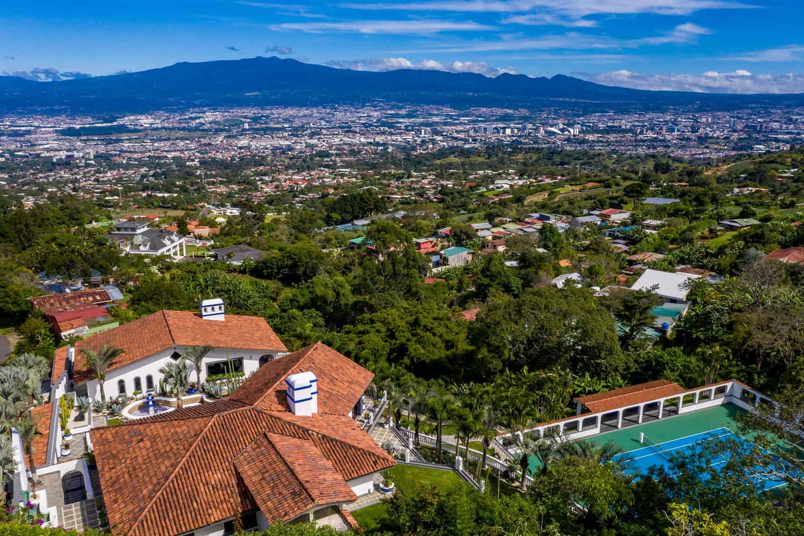 View over the Central Valley from the estate