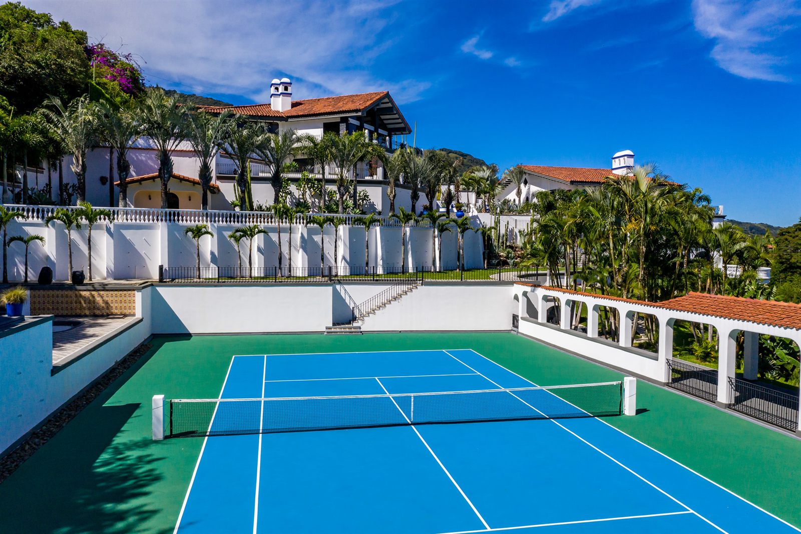 Private full-size tennis court
