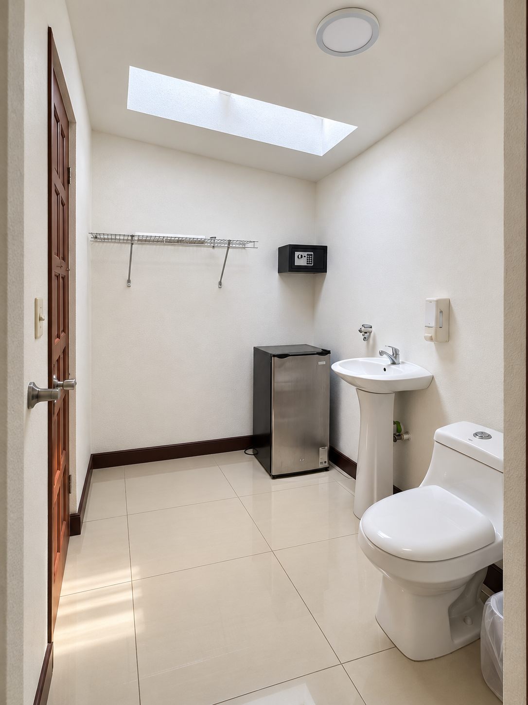 Guest bathroom with skylight