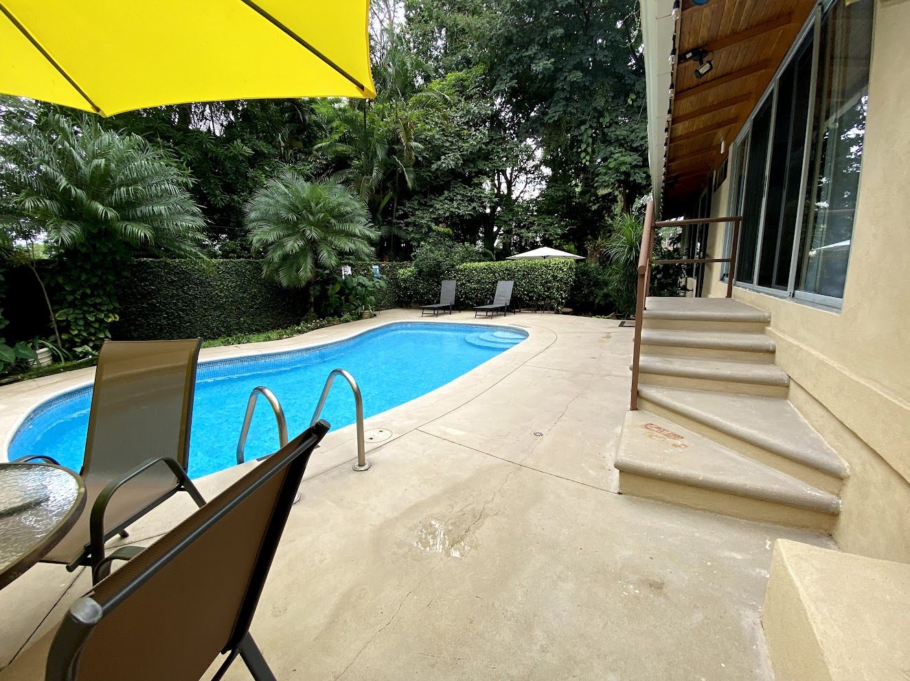 Pool and steps up to the house