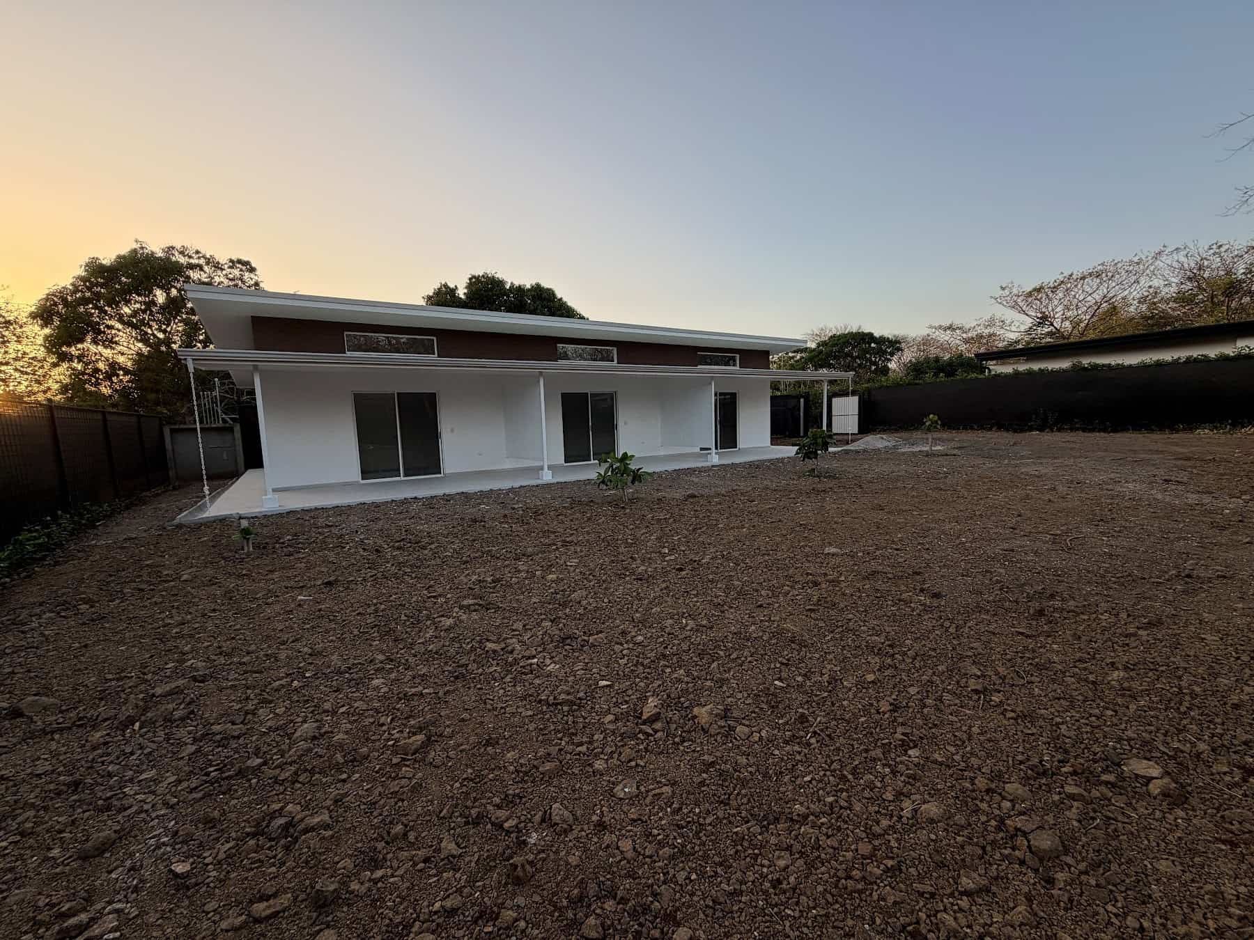 The building and the open lot