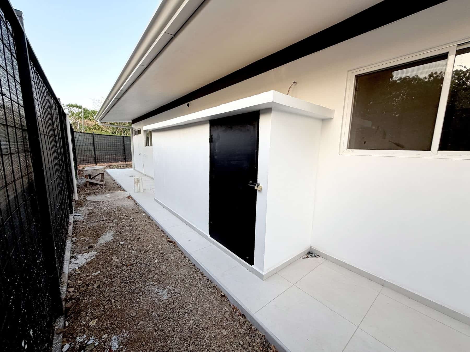 Side patio of the building