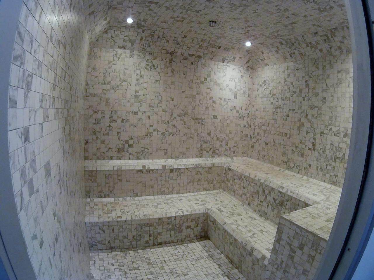 Steam room in the spa