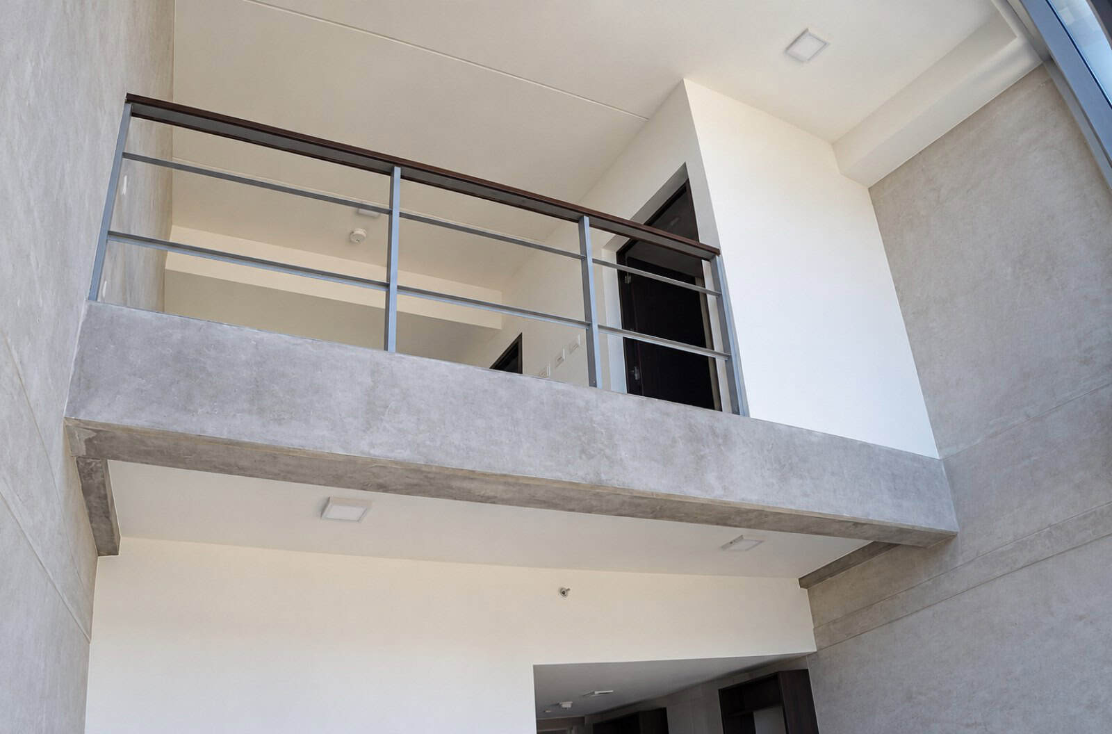 Upstairs bedroom level overlooking the living room