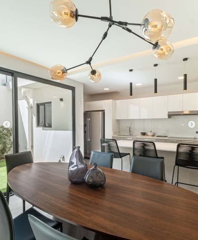 Dining area next to the open kitchen