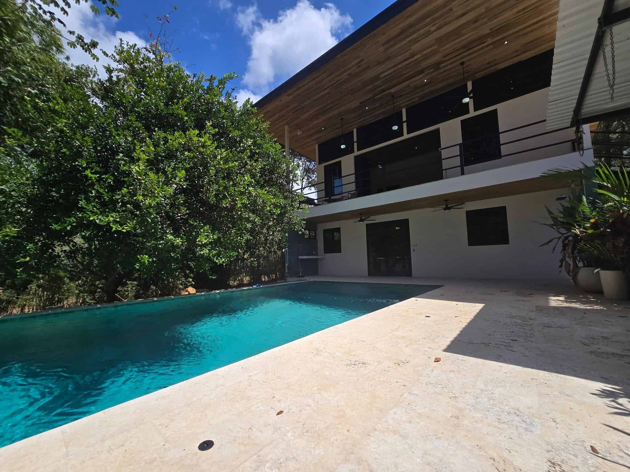 Pool in front of the duplex, Uvita riverfront duplex for sale