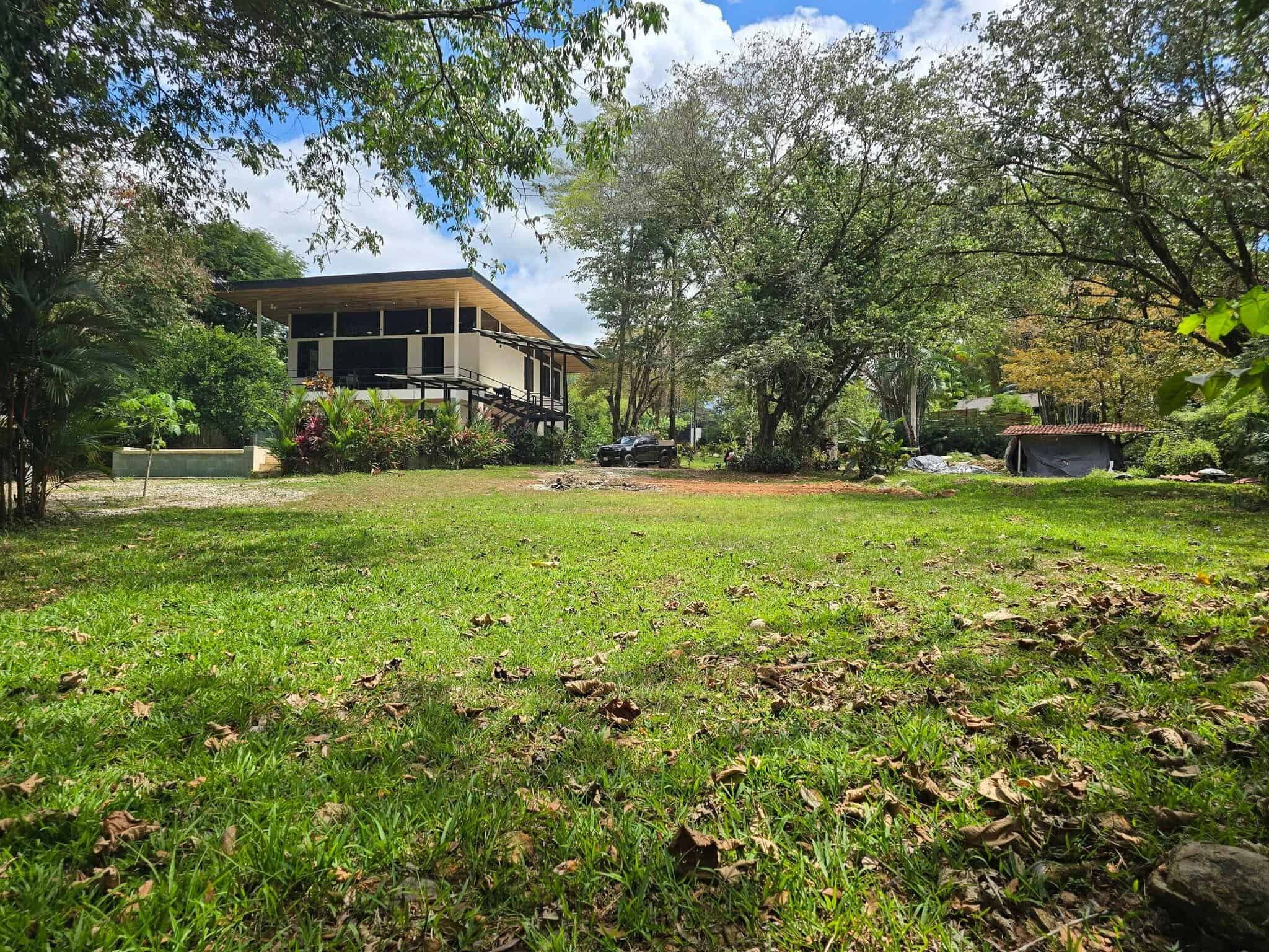 Lawn and grounds, Uvita riverfront duplex for sale