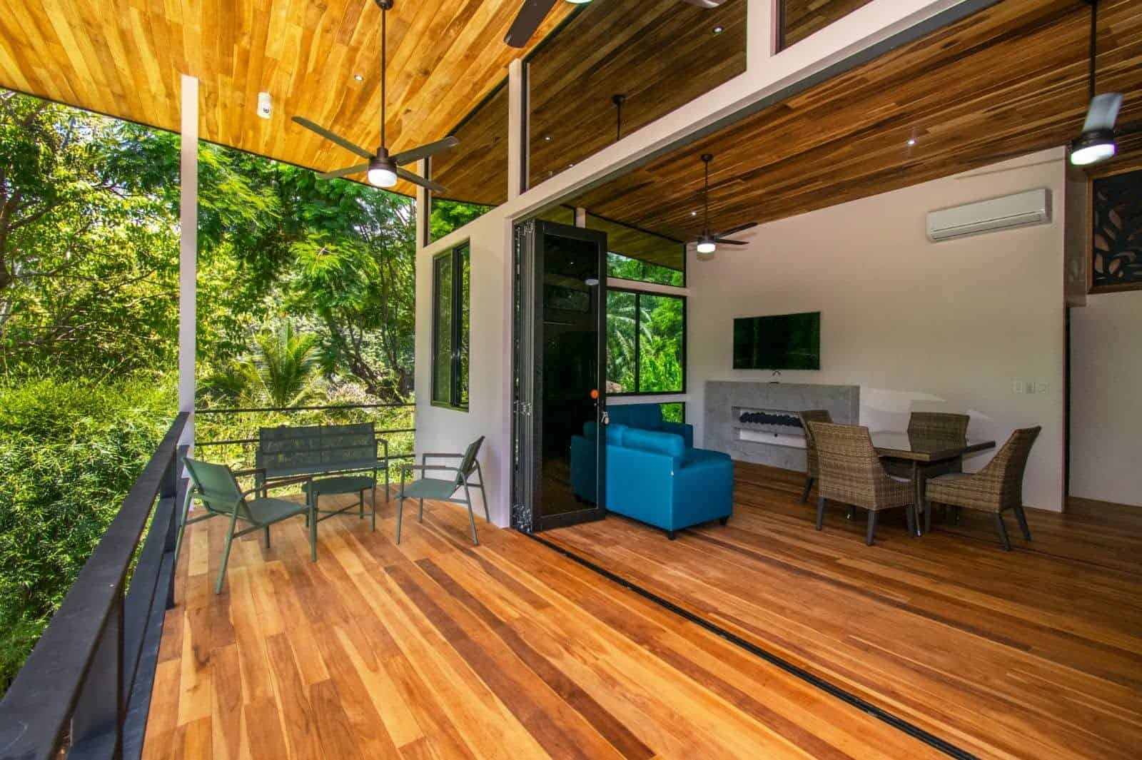 Balcony off the living room, Uvita riverfront duplex for sale