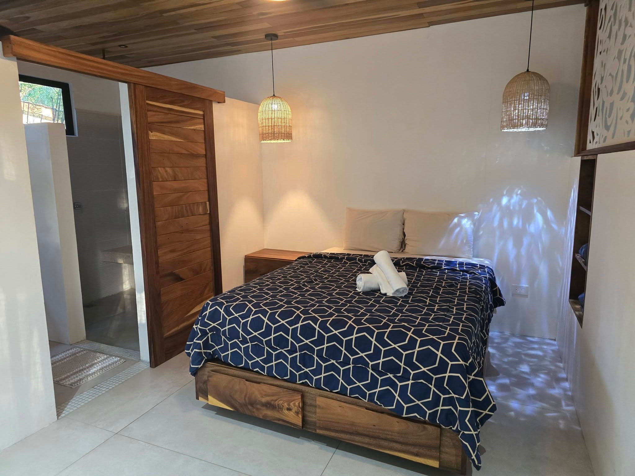 Lower unit bedroom, Uvita riverfront duplex for sale